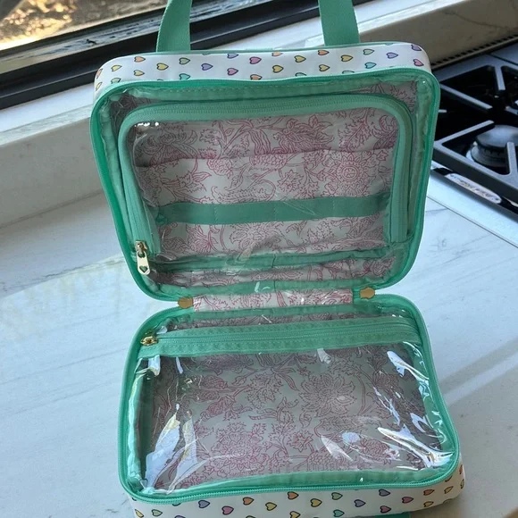 Disco Hearts Wave Hanging Toiletry Bag White/Teal - Roller Rabbit x Target - Picture 3 of 3